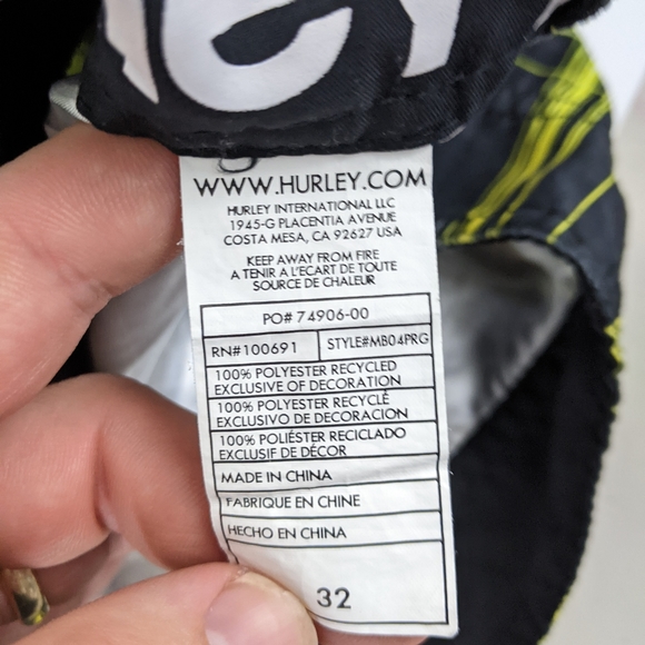 Hurley Men's MultiColored Board Shorts SZ 32 - Picture 6 of 6